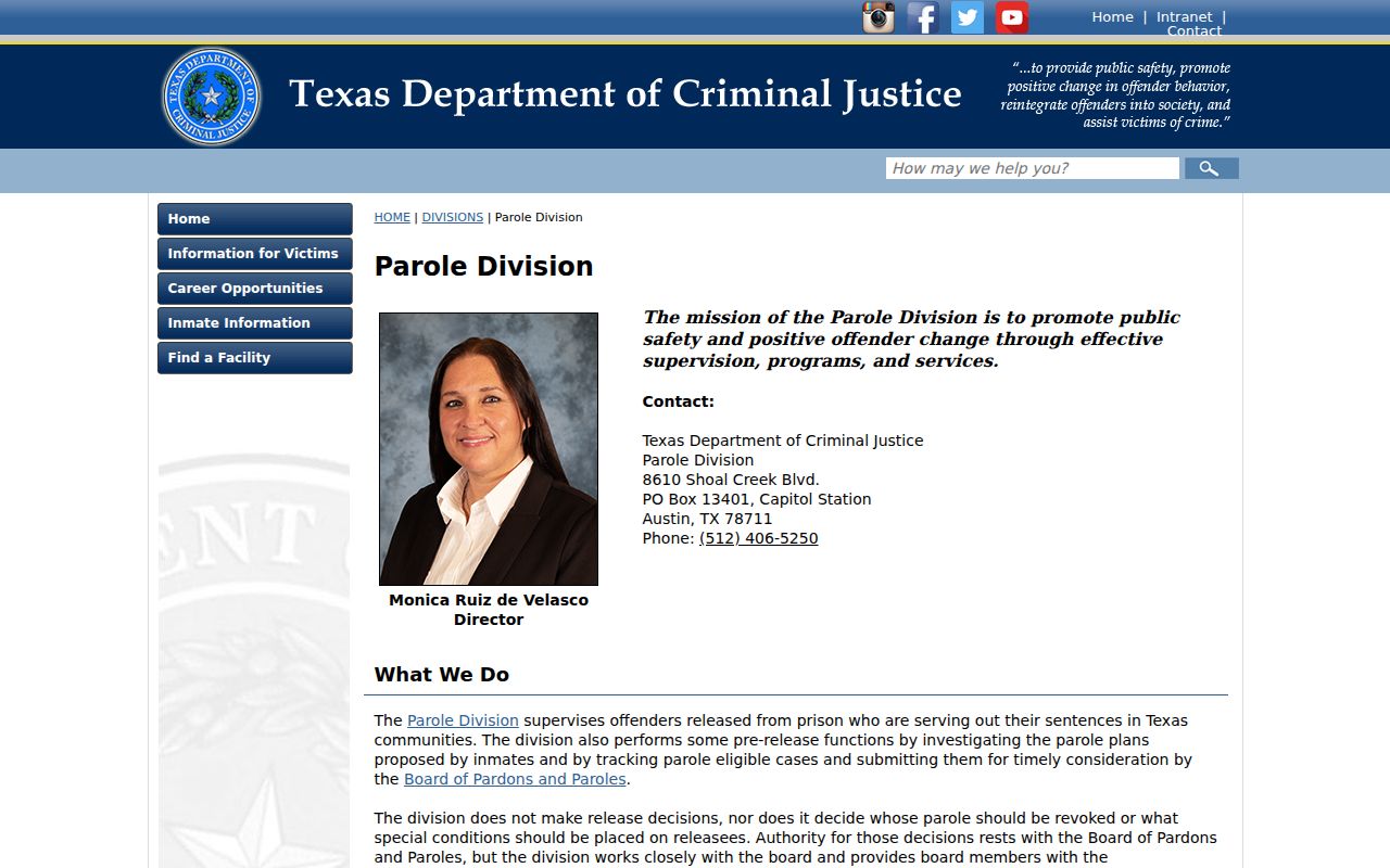 Hays County criminal records Texas parole supervision information